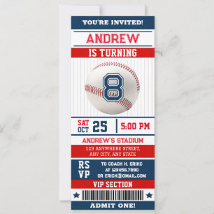 Convites Tíquete de Convidado para Festa de aniversário de 