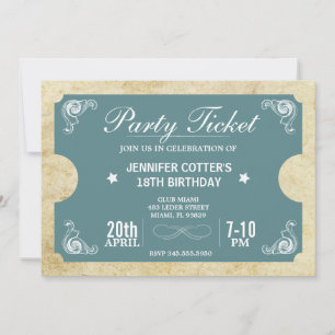 Convites Tíquete de Partido