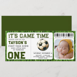 Convites Tíquete de primeiro aniversario para Baixo no Prim