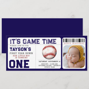 Convites Tíquete de primeiro aniversario para Bisebol no Pr