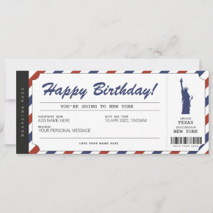 Convites Tíquete de Viagem de Embarque de Passagem de Nova 