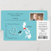 Tíquete Embarque Pass Wedding Filipinas Foto