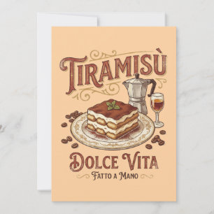Convites Tiramisu Dolce Vita Sobremesa Italiana