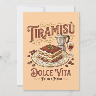 Convites Tiramisu Dolce Vita Sobremesa Italiana