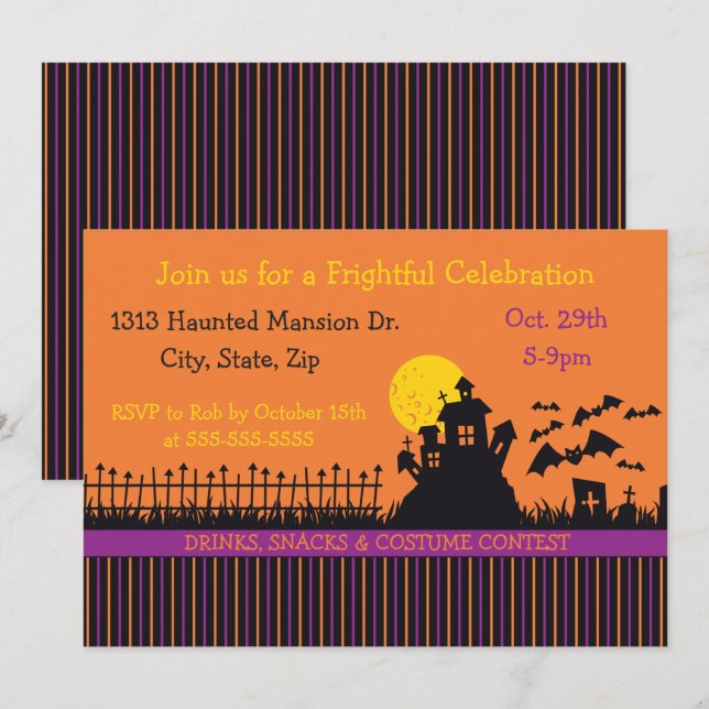 Convites Tiras Assombradas (Frente/Verso)