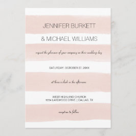 Convites Tiras de Blush Modernas