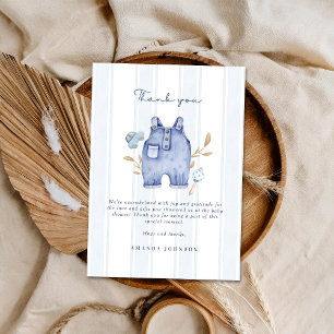 Convites Tiras de jeans azuis modernos para chá de bebê