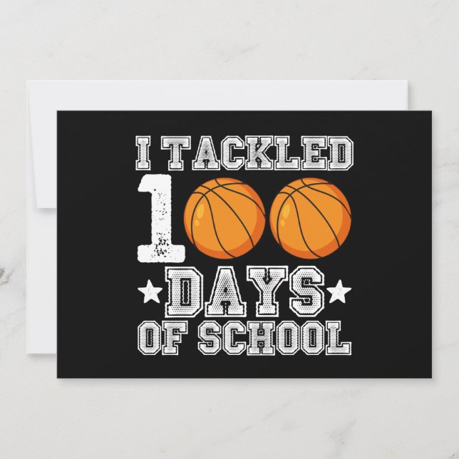 Convites Tirei 100 Dias de Basquete Escolar (Frente)