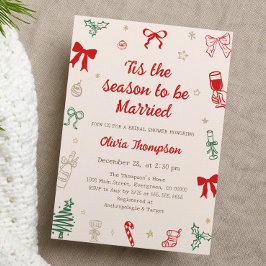 Convites Tis the Season Christmas Bridal Shower