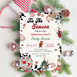 Convites Tis The Season Disco Ball Festa De Natal