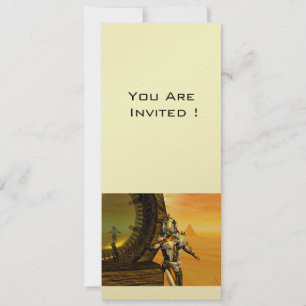 Convites TITÃ NO DESERTO DE HYPERION, ouro metálico