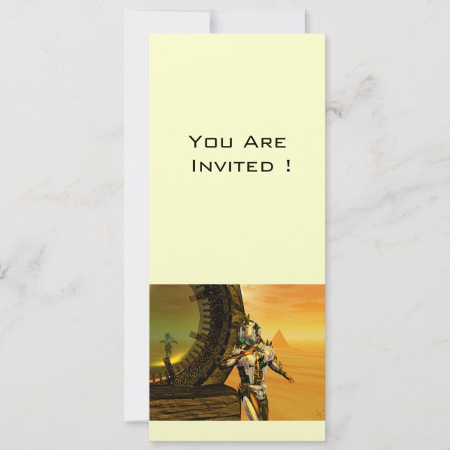 Convites TITAN NO DESERTO DE HIPERIÃO,metálico-ouro (Frente)