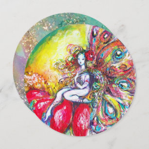 Convites TITÂNIA E FLOR VERMELHO, GOLETIM Azul Verde