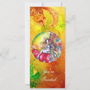 Convites TITÂNIA, rosa amarelo marrom azul verde vermelho f