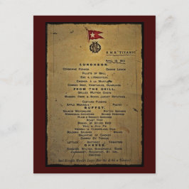 Convites Titanic RMS do menu final