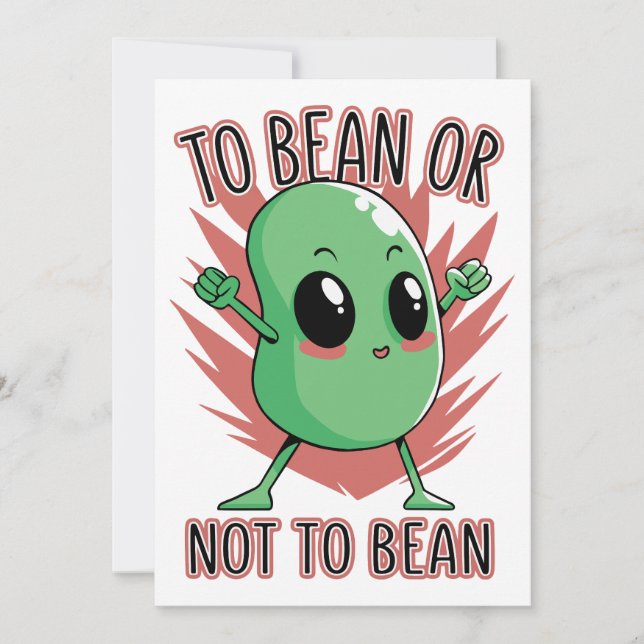 Convites To bean or not to bean (Frente)