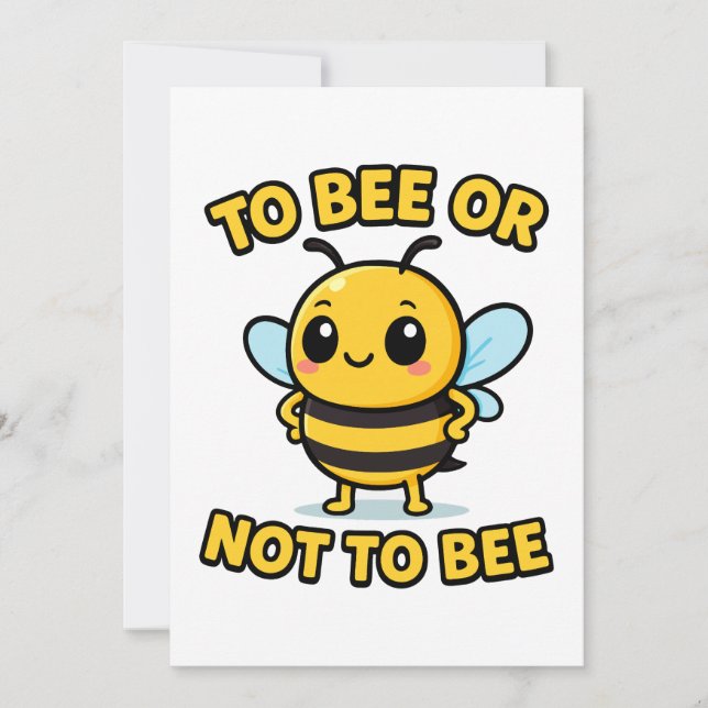 Convites To bee or not to bee (Frente)