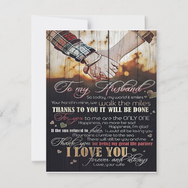 Convites To My Husband Gift | Letter For Him | (Frente)