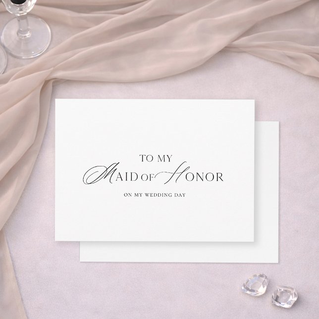 Convites To My Maid of Honor Wedding Card (Criador carregado)