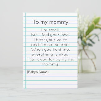 Convites To My Mommy for First Mother's day personalized 