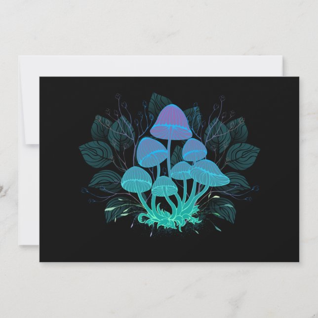 Convites Toadstools em arbustos (Frente)