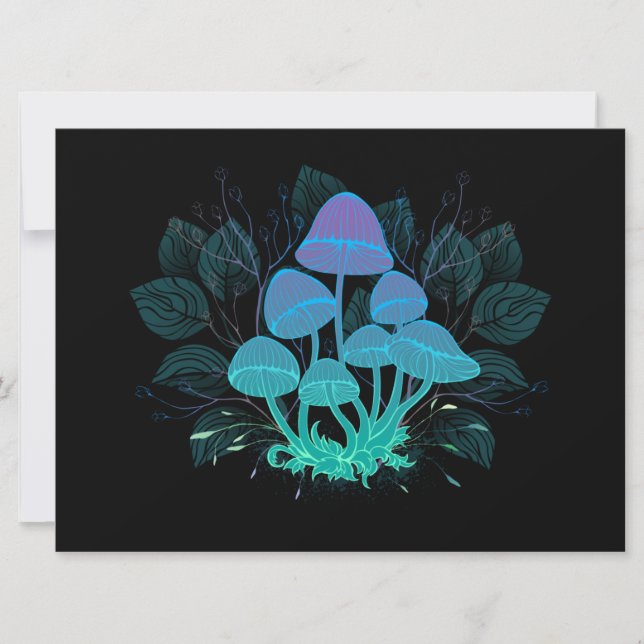 Convites Toadstools em arbustos (Frente)