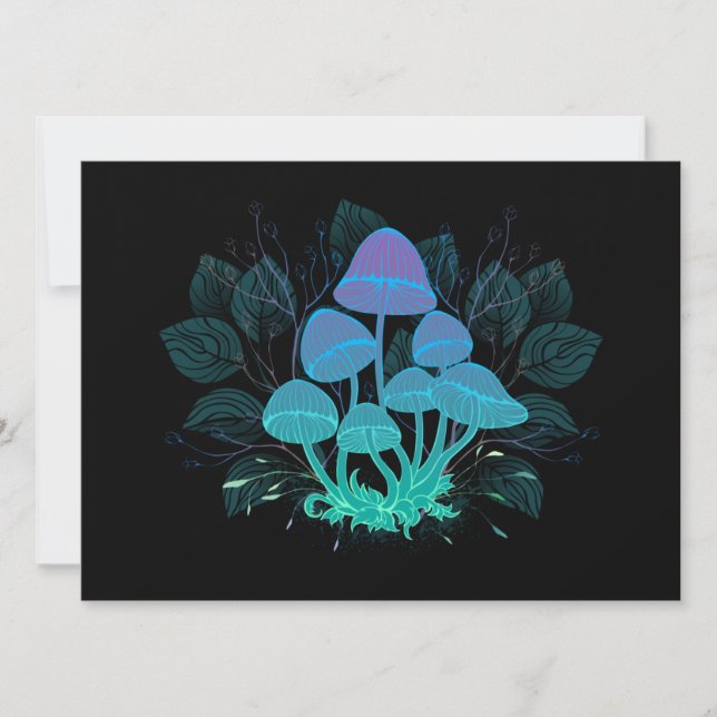 Convites Toadstools em arbustos (Frente)