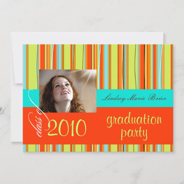 Convites Toalha/laranja/limão de praia fluorescente (Frente)