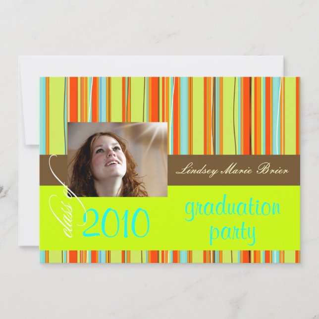 Convites Toalha/laranja/limão de praia fluorescente (Frente)