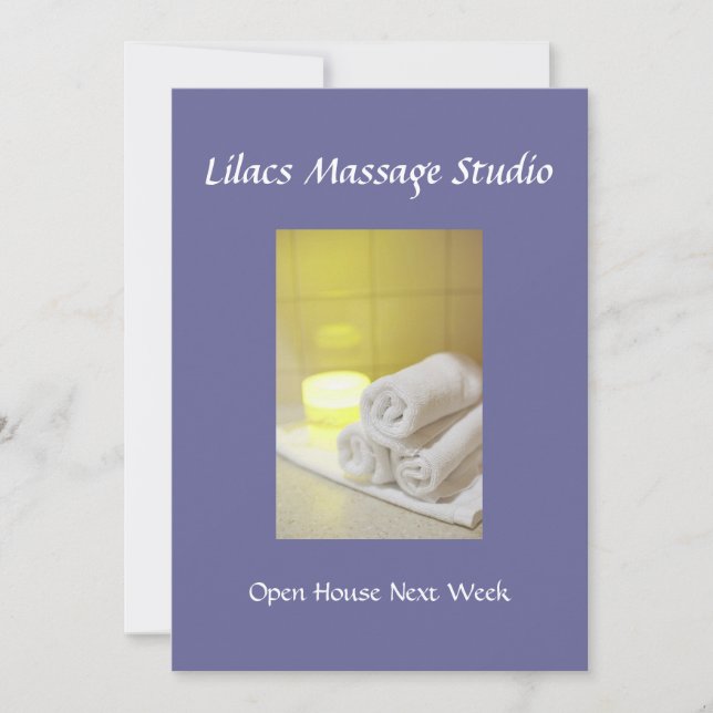 Convites Toalhas e velas em spa (Frente)