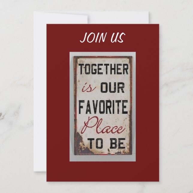 CONVITES TODA OCASIÃO "JUNTE-SE A NÓS" CONVITE=TOGETINIDADE (Frente)