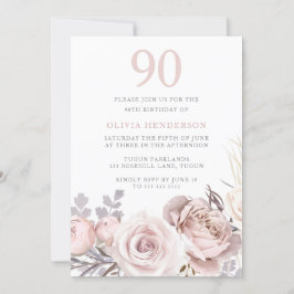 Convites Todas as Estações Dusty Rose & Blush Aniversário d