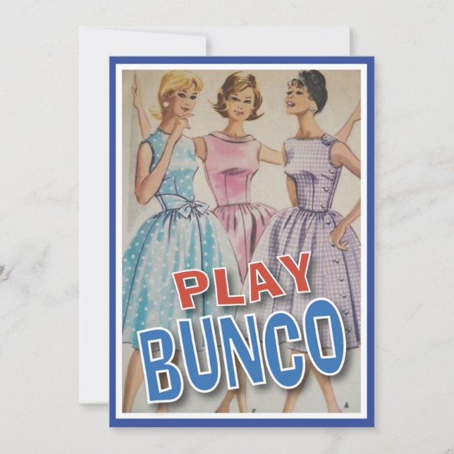 Convites Todas As Mulheres Estão Jogando Bunco (Frente)