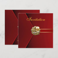 Todas as Ocasioes Rico Vermelho Veludo Dourado Ima