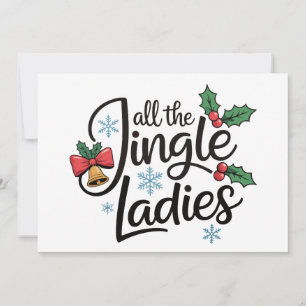 Convites Todas As Senhoras Jingle Holly Sinos Natal Xmas