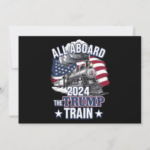 Convites Todos a Bordo do Trem do Trump Trump 2024 Patrióti