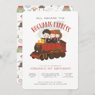 Convites Todos a bordo dos Hogwarts Express Aniversário Mág