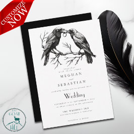 Convites Todos em Um Casamento Corvos no Amor