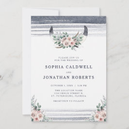 Convites Todos em Um Casamento de Cavalos Torros Rosa-Rosa-