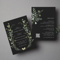 Todos Em Um Casamento Preto De Flor Selvagem