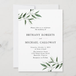 Convites Todos em Um Delicado Eucalyptus e Casamento Sombra