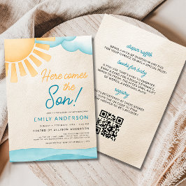 Convites Todos em Um Vem o Chá Filho Menino