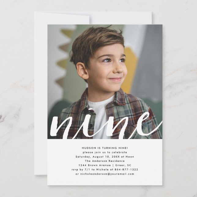 Convites Todos os anos | Festa de aniversário de Fotografia (Frente)