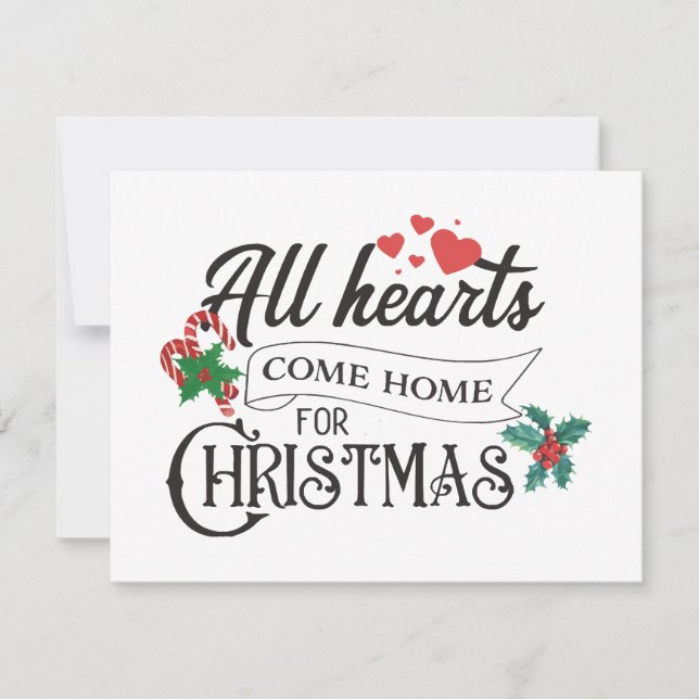 Convites Todos os corações voltam para casa no Natal (Frente)