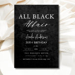 Convites Todos os Elegantes Modernos da Festa de aniversári<br><div class="desc">Celebre em estilo com este Convite Elegante Moderno para o Caso Negro, a forma perfeita de anunciar uma noite inesquecível. Esse design elegante e sofisticado apresenta um fundo preto impressionante com sotaques mínimos para um toque de classe. Personalize-o com os detalhes do evento para definir o tom para a celebração...</div>