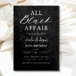 Convites Todos os Elegantes Modernos da Festa de aniversári<br><div class="desc">Celebre em estilo com este Convite Elegante Moderno para o Caso Negro, a forma perfeita de anunciar uma noite inesquecível. Esse design elegante e sofisticado apresenta um fundo preto impressionante com sotaques mínimos para um toque de classe. Personalize-o com os detalhes do evento para definir o tom para a celebração...</div>