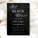 Convites Todos os Elegantes Modernos da Festa de aniversári<br><div class="desc">Celebre em estilo com este Convite Elegante Moderno para o Caso Negro, a forma perfeita de anunciar uma noite inesquecível. Esse design elegante e sofisticado apresenta um fundo preto impressionante com sotaques mínimos para um toque de classe. Personalize-o com os detalhes do evento para definir o tom para a celebração...</div>