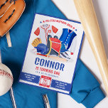 Convites Todos os Star Athlett Kids Baseball Birthday<br><div class="desc">Seu aniversário no tema do baseball All-Star merece o convite perfeito, e este Convite de Aniversário Neutro de Gênero para Baseball é um balanço para as cercas. Com charme fofo e caprichoso, este design apresenta equipamento de beisebol e uma jaqueta legal de diversidade, capturando o espírito atlético da celebração. Numa...</div>