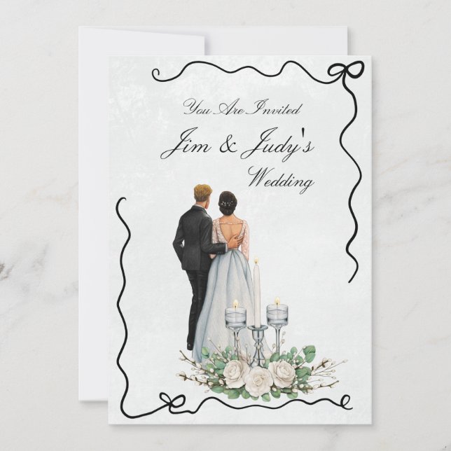 Convites Together Forever - Wedding Celebration Invitation (Frente)