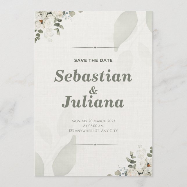 Convites Together Is Our Favorite Place Wedding Invitation (Frente)